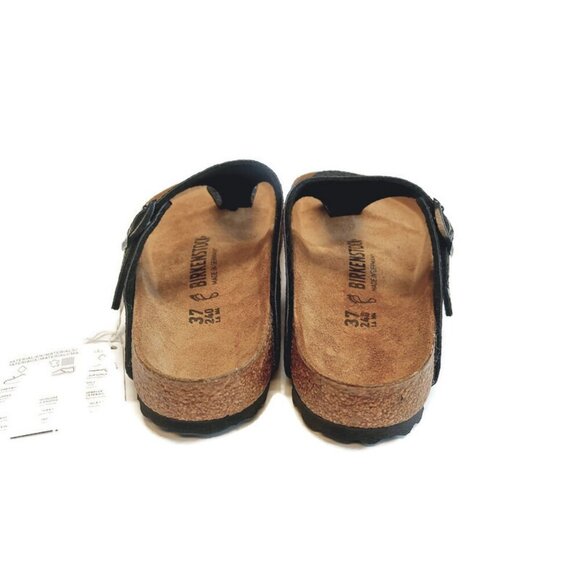 Birkenstock Gizeh Thong Sandals Womens 6-6.5 Black Metallic Stone EU 37 Regular - Picture 7 of 9